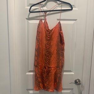 Orange Snakeskin Dress Size L